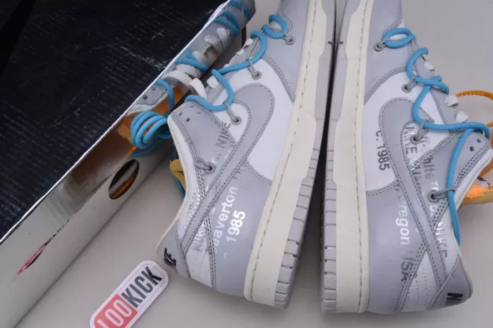 Cheap OFF-WHITE X NIKE SB DUNK LOW OW WHITE GREY BLUE DM1602-115 0113