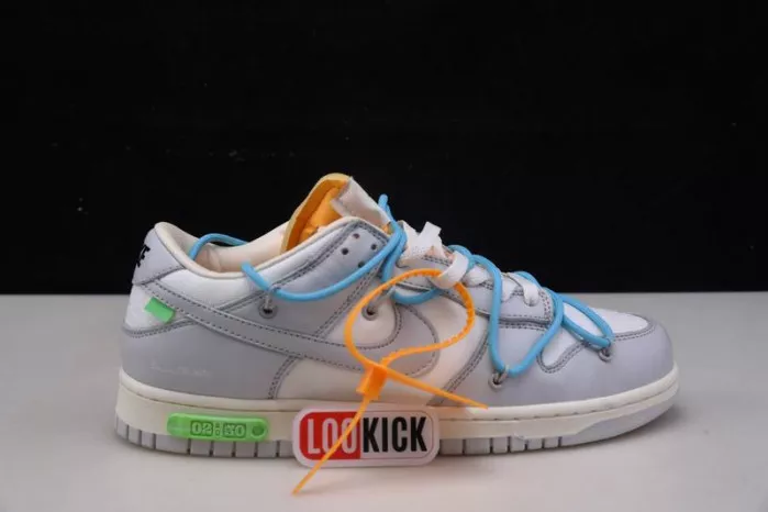 Cheap OFF-WHITE X NIKE SB DUNK LOW OW WHITE GREY BLUE DM1602-115 0113