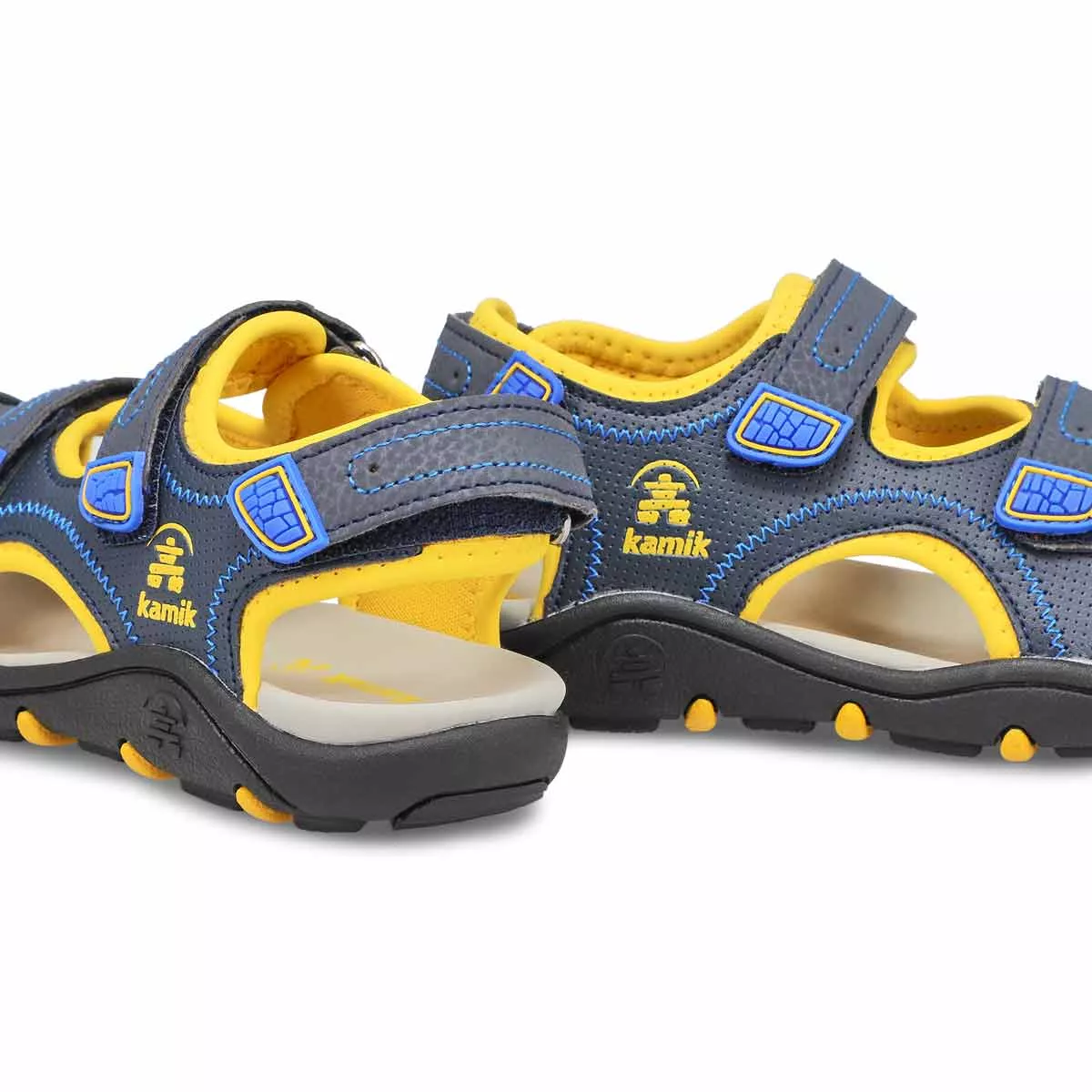 Cheap Kamik, Boys' SeaTurtle 2 Closed Toe Sandal - Navy Yellow 0127