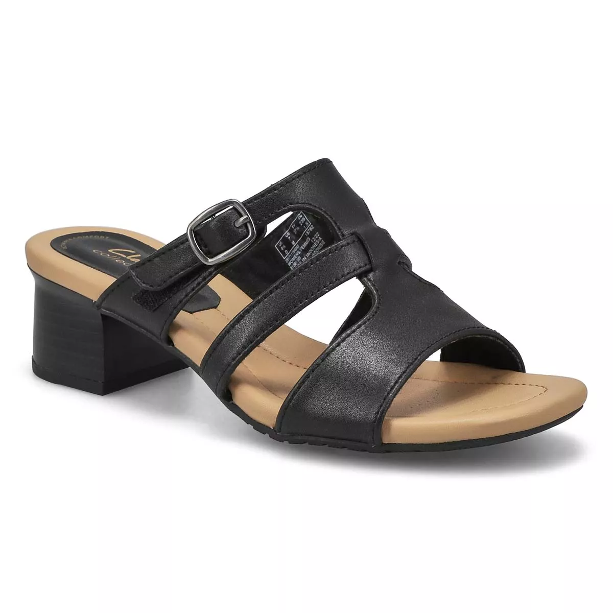 Cheap Clarks, Women's Desirae Palm Casual Sandal - Black 0119