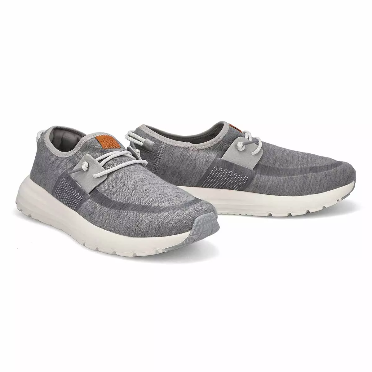 Affordable Heydude, Men's Sirocco Knit Sneaker - Light Grey White 0121