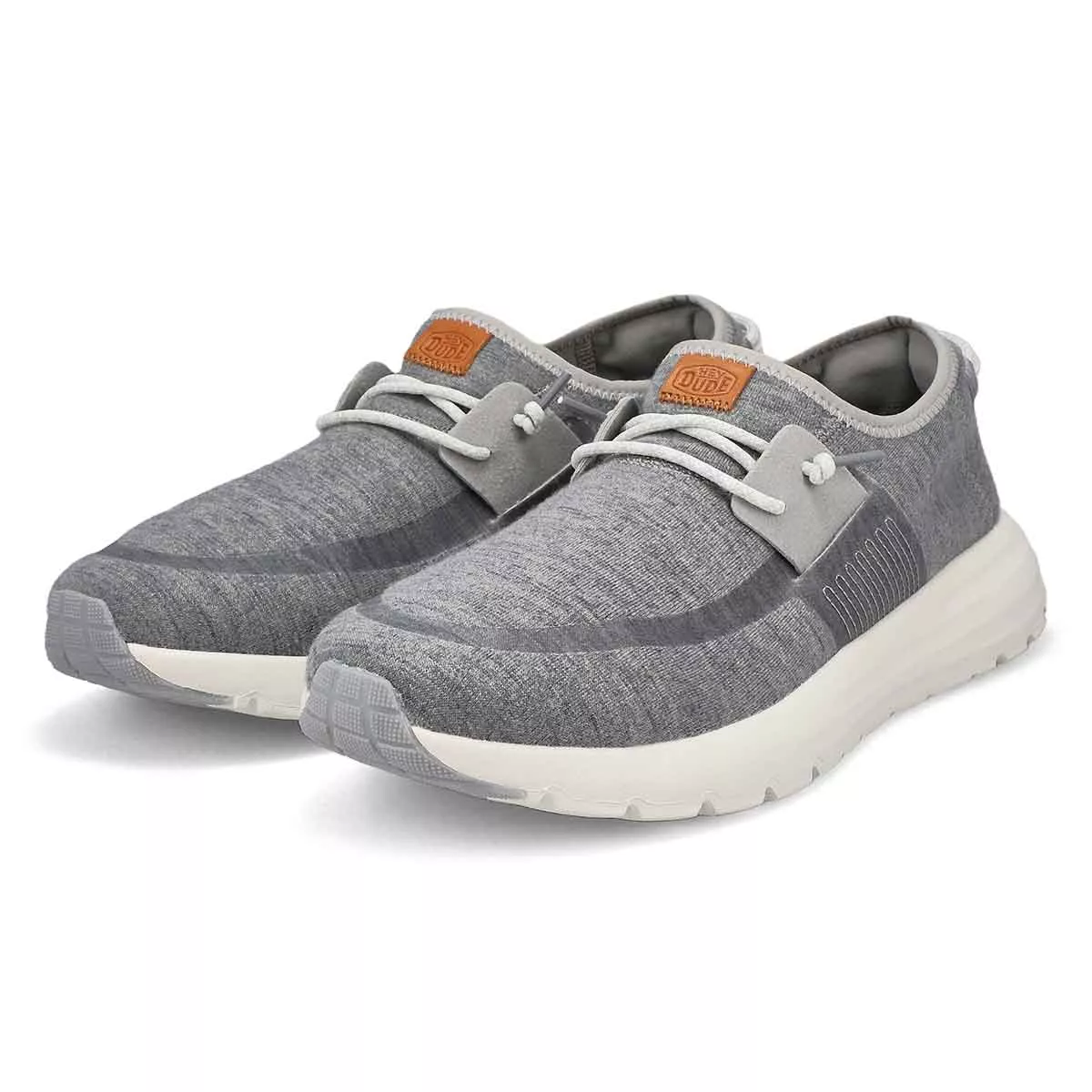 Affordable Heydude, Men's Sirocco Knit Sneaker - Light Grey White 0121