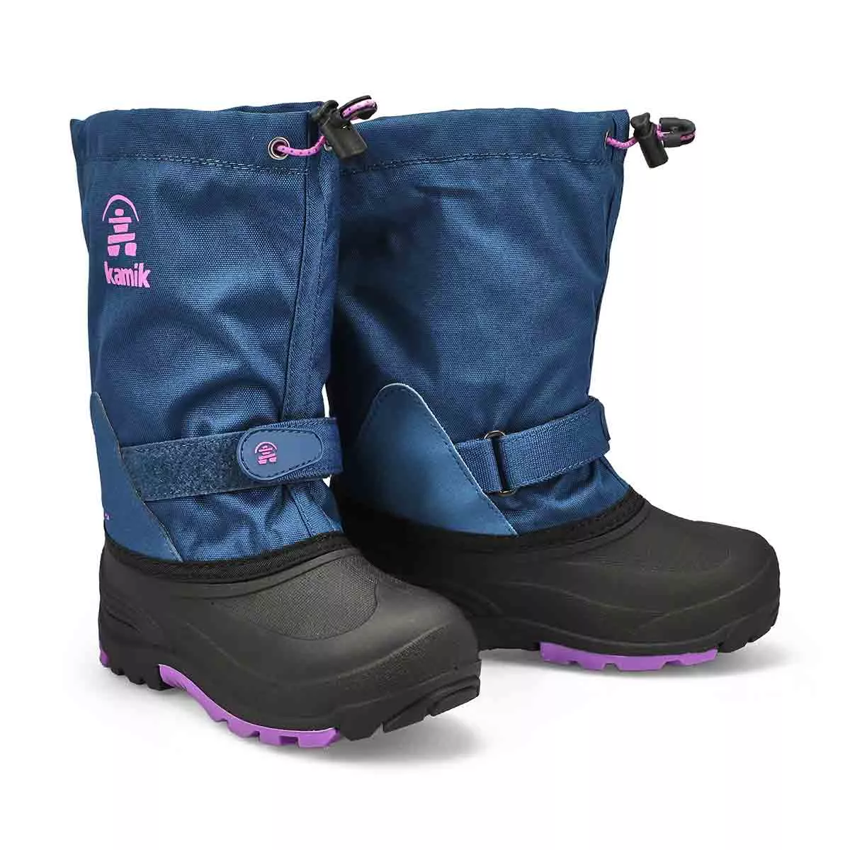 Cheap Kamik, Kids' Waterbug 5 Waterproof Winter Boot - Light Navy Purple 0129