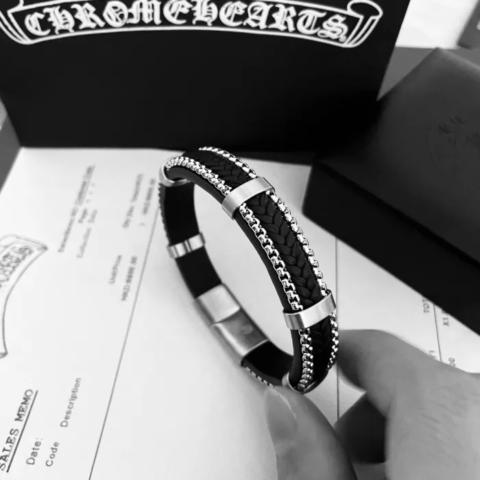 Affordable Chrome He@rts Bracelet 0117