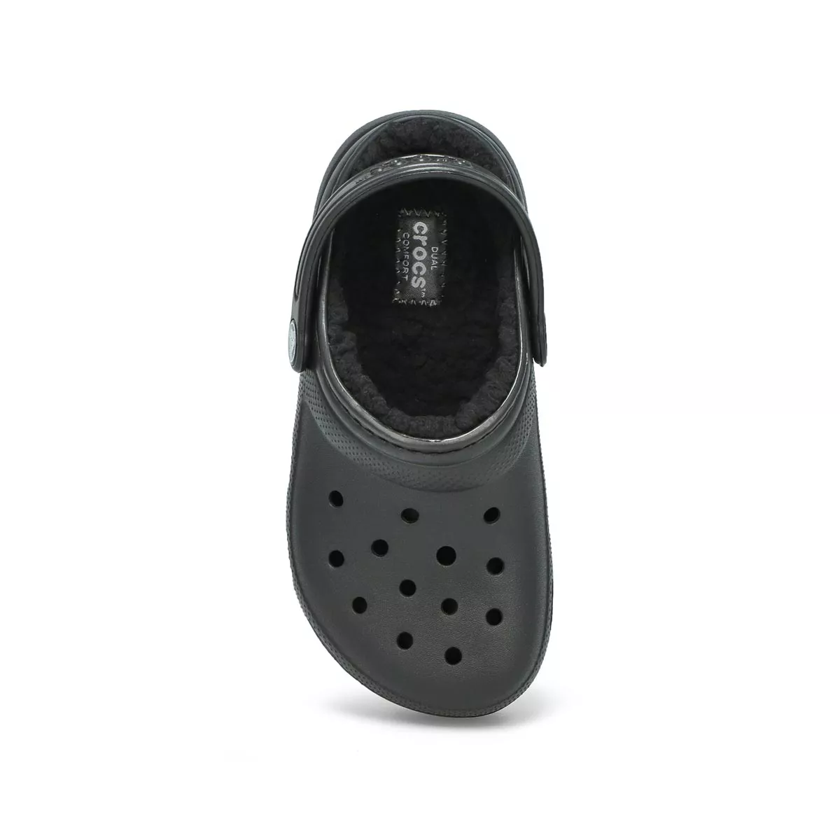 Cheap Crocs, Kids Classic Lined Comfort Clog - Black 0131