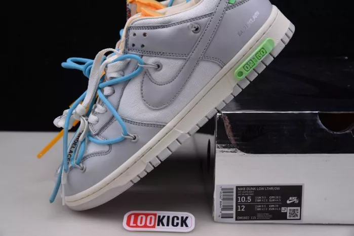 Cheap OFF-WHITE X NIKE SB DUNK LOW OW WHITE GREY BLUE DM1602-115 0113