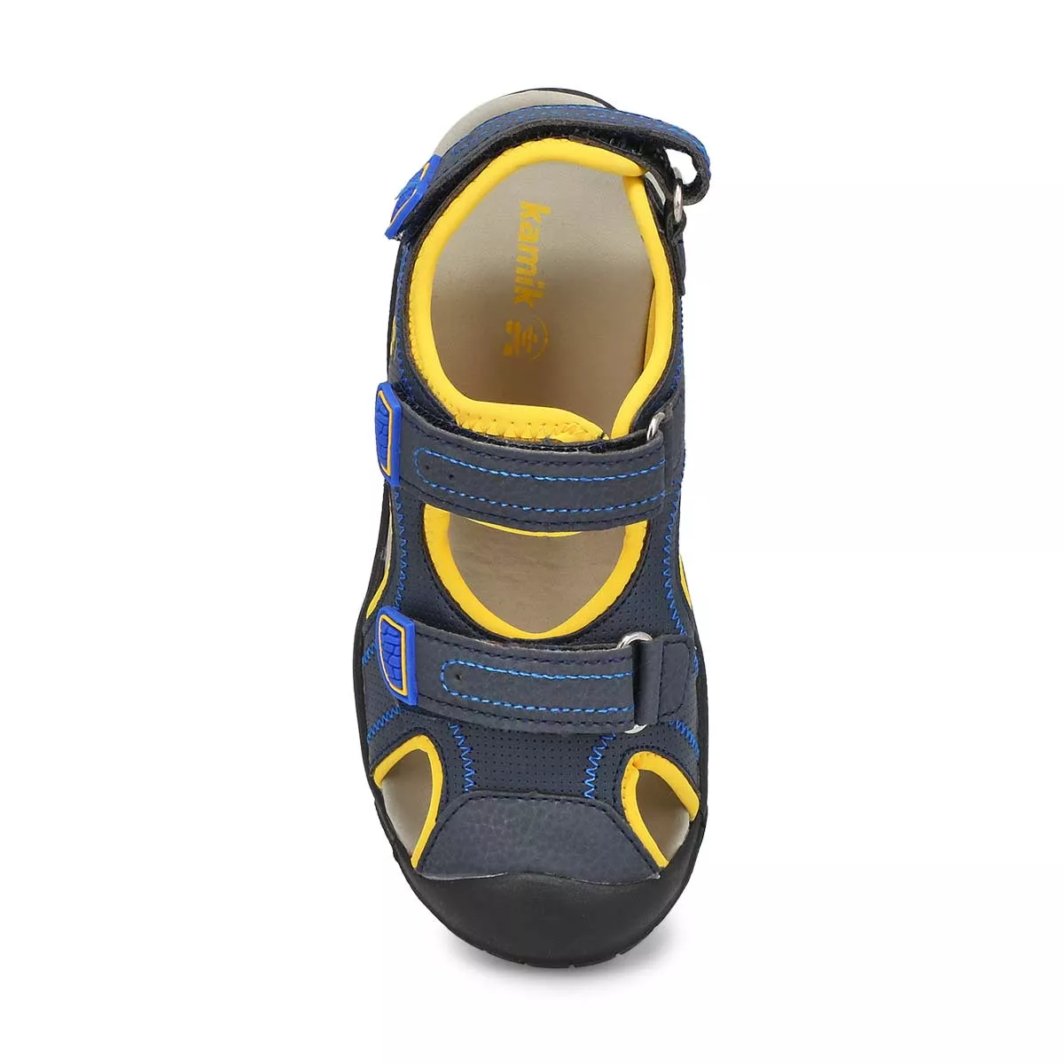 Cheap Kamik, Boys' SeaTurtle 2 Closed Toe Sandal - Navy Yellow 0127