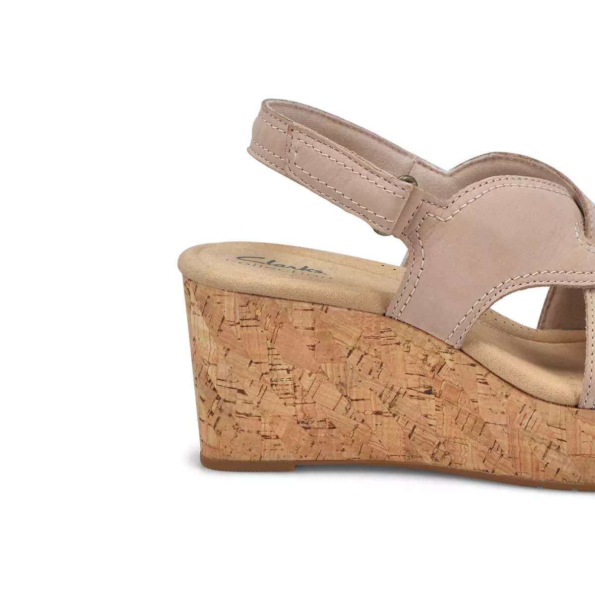 Affordable Clarks, Women's Rose Erin Wedge Sandal - Sand 0119