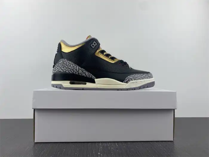 Cheap Air Jordan 3 WMNS Black Gold CK9246-067 0128