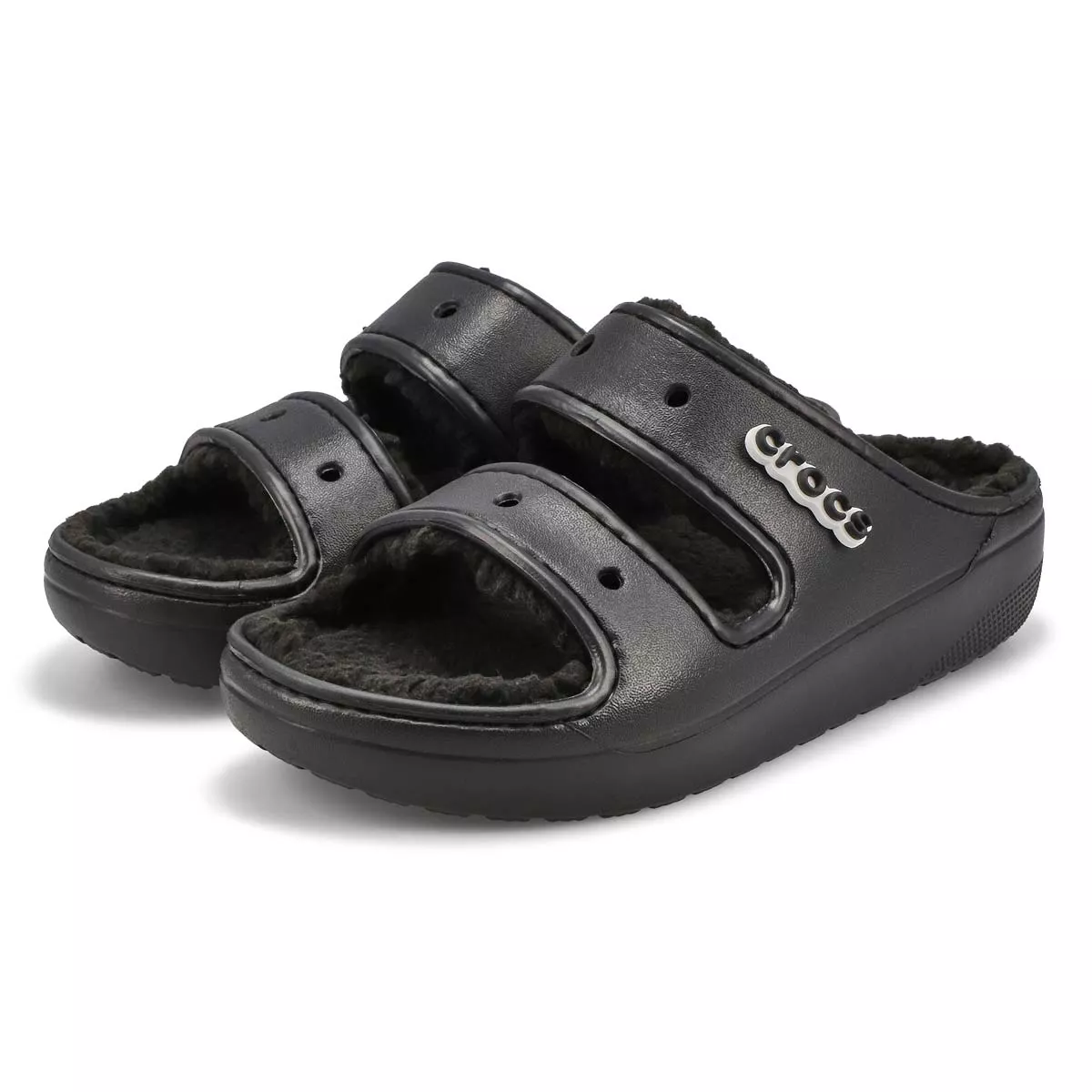 Cheap Crocs, Sandale CLASSIC COZZZY, noir, femmes 0123