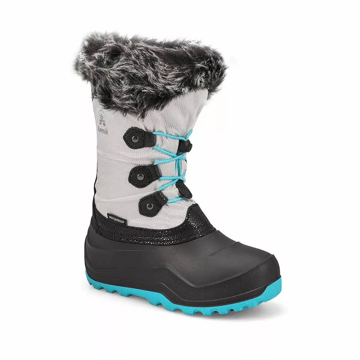 Kamik, Girls' Powdery 3 Waterproof Winter Boot - White 0129