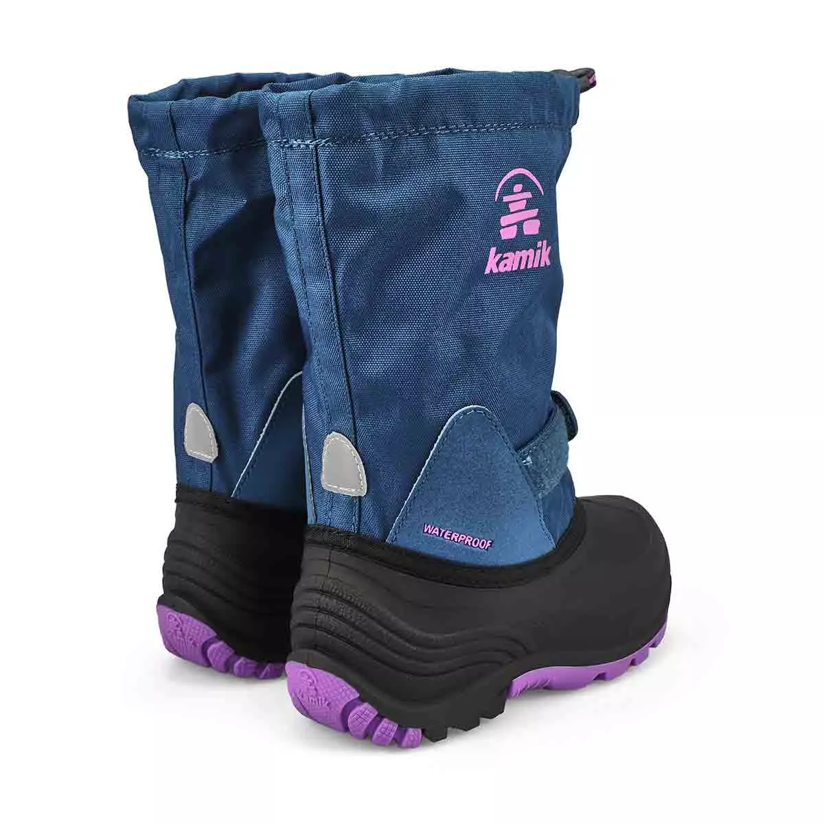 Cheap Kamik, Kids' Waterbug 5 Waterproof Winter Boot - Light Navy Purple 0129