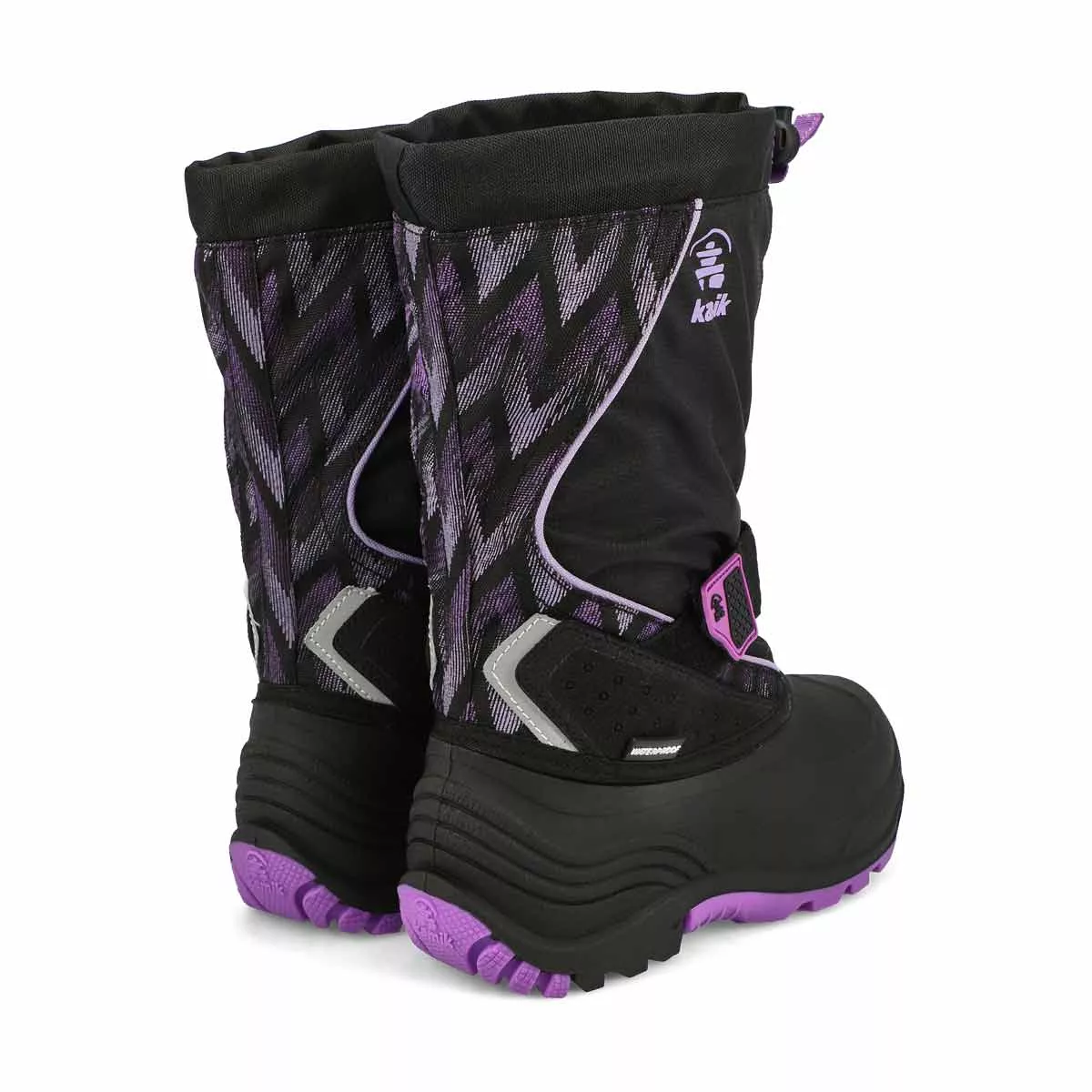 Affordable Kamik, Girls' Snowfall P Waterproof Winter Boot - Black Purple 0129