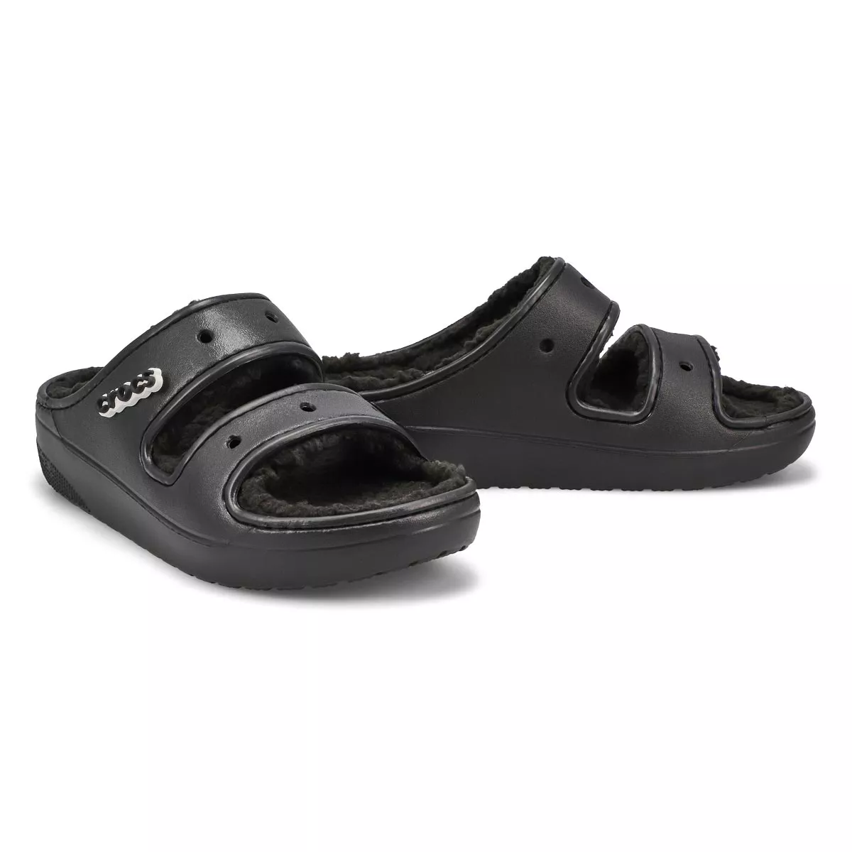 Cheap Crocs, Sandale CLASSIC COZZZY, noir, femmes 0123