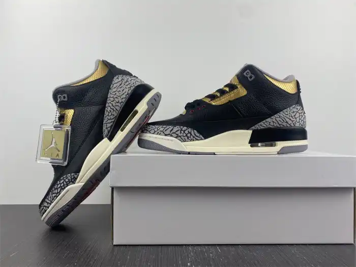 Cheap Air Jordan 3 WMNS Black Gold CK9246-067 0128